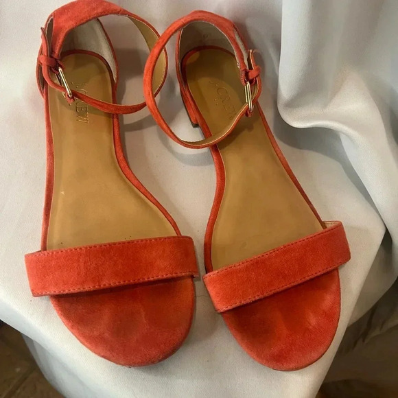 J. Crew Maya  Suede Sandals sz 7.5 m - Picture 1 of 6